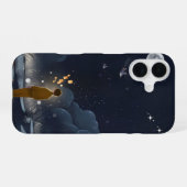 Coque iPhone 16 Moonlit Dreams – iPhone 16 Case | Night Sky Illust (Verso Horizontal)