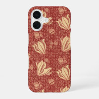 Morris Inspiré Lily Flower Botanique Rouge Textile