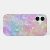 Coque iPhone 16 mosaïque holo sparkle : (Verso Horizontal)
