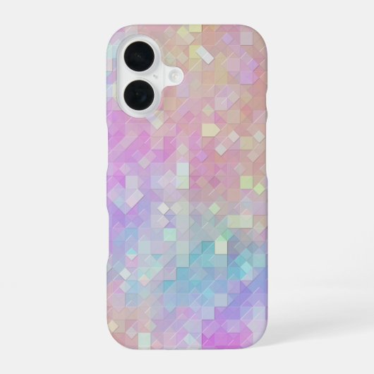 Coque iPhone 16 mosaïque holo sparkle : (Verso)
