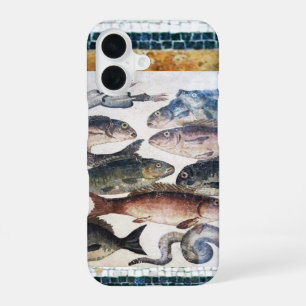 COQUE iPhone 16 MOSAÏQUES ROMAINES ANTIQUES, POISSONS, SCÈNE DE VI