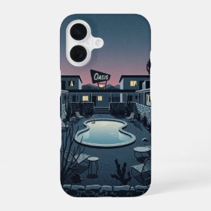Coque iPhone 16 Motel au crépuscule