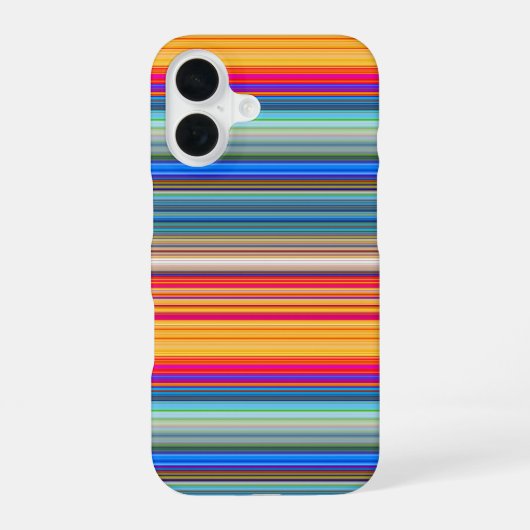 Coque iPhone 16 Motif à bandes multiples (Verso)