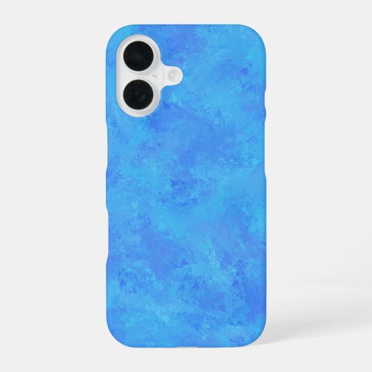 Coque iPhone 16 Motif Abstrait Bleu (Verso)