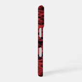 Coque iPhone 16 Motif Abstrait Rouge Noir (Côté droit)