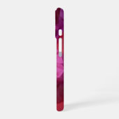 Coque iPhone 16 Motif abstrait rouge rose monogramme nom simple (Côté gauche)