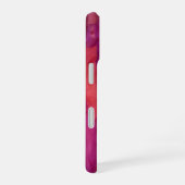 Coque iPhone 16 Motif abstrait rouge rose monogramme nom simple (Côté droit)
