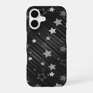 Coque iPhone 16 Motif Black Stars