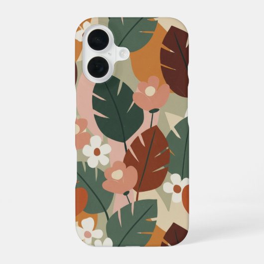 Coque iPhone 16 Motif botanique vintage (Verso)