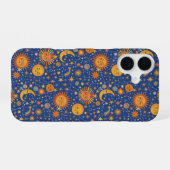 Coque iPhone 16 Motif céleste dessiné à la main -  (Verso Horizontal)