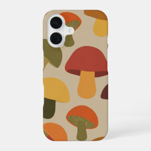 Coque iPhone 16 Motif champignon naturel vintage