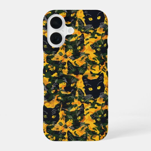 Coque iPhone 16 Motif Chat Orange (Verso)