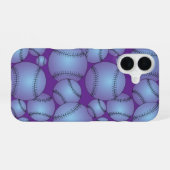 Coque iPhone 16 Motif coloré de Baseballs (Verso Horizontal)
