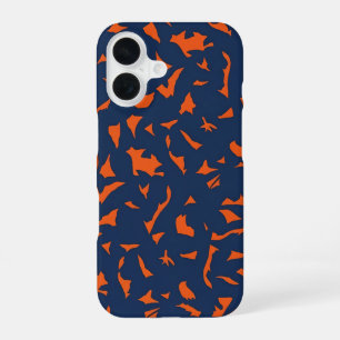 Coque iPhone 16 Motif Confetti Terrazzo Tendance - Bleu Nuit et B