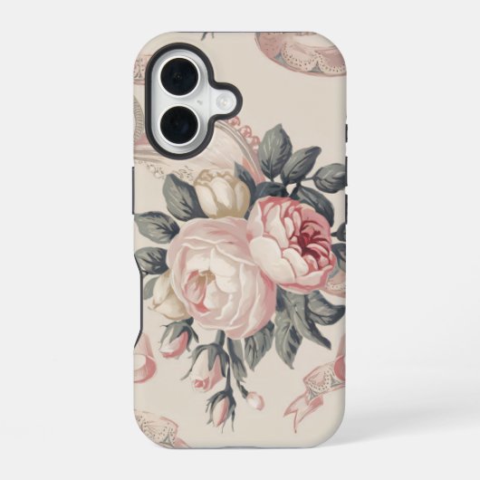 Coque iPhone 16 Motif Coquette Fleurs (Verso)