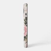 Coque iPhone 16 Motif Coquette Fleurs Tons Assourdis (Côté gauche)