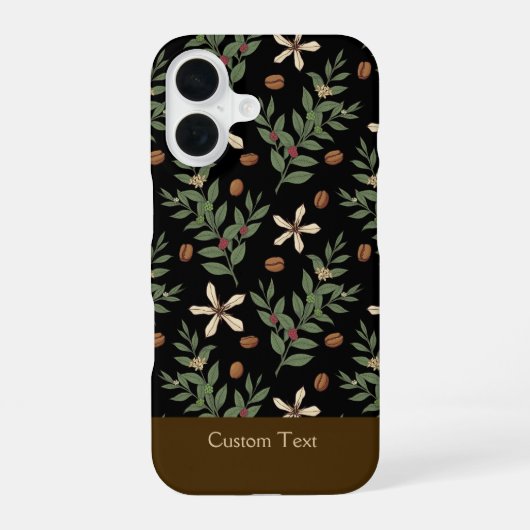 Coque iPhone 16 Motif d'arbre à café (Verso)