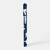 Coque iPhone 16 Motif d'avion blanc bleu (Côté gauche)