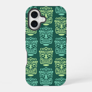 Coque iPhone 16 Motif de bar de plage Tiki rétro