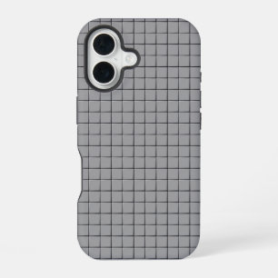 Coque iPhone 16 Motif de carreaux gris