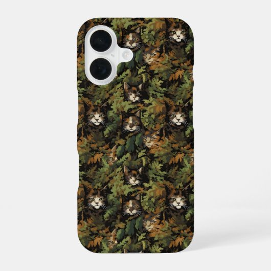 Coque iPhone 16 Motif de Chat de Forêt (Verso)