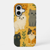 Coque iPhone 16 Motif de chats | Design tout en chats mignon (Verso)