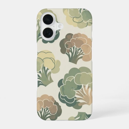 Coque iPhone 16 Motif de chou-fleur vintage (Verso)