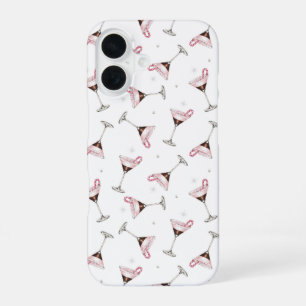 Coque iPhone 16 Motif de cocktail Pink Martini pour les fêtes de f