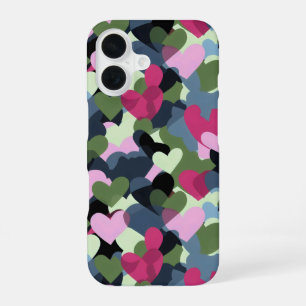 Coque iPhone 16 Motif de cœur coloré