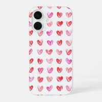 Motif de coeur couleur rouge et rose