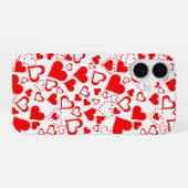 Coque iPhone 16 Motif de cœurs (Verso Horizontal)
