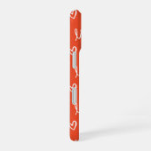 Coque iPhone 16 Motif de cœurs d'amour mignons avec monogramme rou (Côté droit)