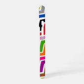 Coque iPhone 16 Motif de conception de chevron en zigzag multicolo (Côté gauche)