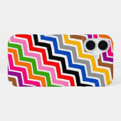 Coque iPhone 16 Motif de conception de chevron en zigzag multicolo (Verso Horizontal)
