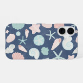 Coque iPhone 16 motif de coquillages (Verso Horizontal)