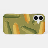 Coque iPhone 16 Motif de courgette allongée vintage (Verso Horizontal)