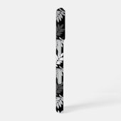 Coque iPhone 16 Motif de feuille aînée noir blanc gris (Côté droit)