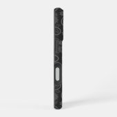 Coque iPhone 16 Motif de fleurs grises mignonnes (Côté droit)