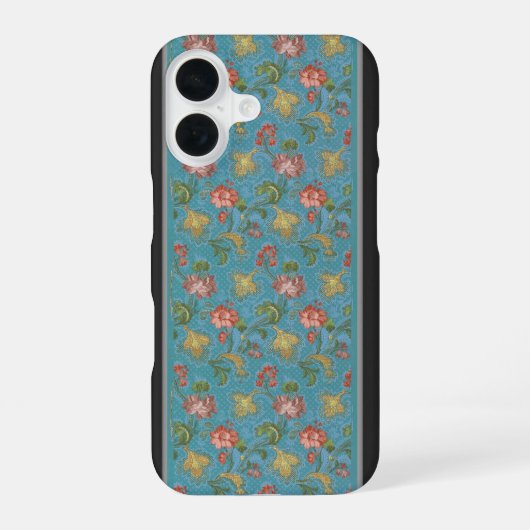 Coque iPhone 16 Motif de fleurs multicolores (Verso)