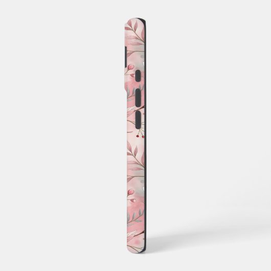 Coque iPhone 16 Motif de fleurs Sakura rose (Côté gauche)