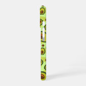 Coque iPhone 16 Motif de fruit d'avocat vert monogramme (Côté gauche)