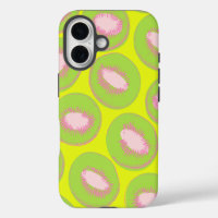 Motif de fruit Pop Art Kiwi en chartreuse et rose