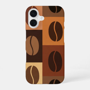 Coque iPhone 16 Motif de Grains d'Espresso Vintage