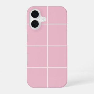 Coque iPhone 16 Motif de grille de contrôle de couleur minimale