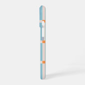 Coque iPhone 16 Motif de grille de couleurs douces avec accent cha (Côté gauche)