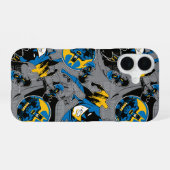 Coque iPhone 16 Motif de lancer à fond Batman (Verso Horizontal)