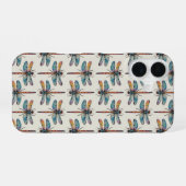 Coque iPhone 16 Motif de libellule coloré (Verso Horizontal)