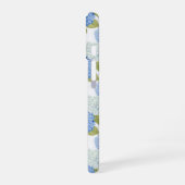 Coque iPhone 16 Motif de monogramme de fleurs d'hydrangea bleue él (Côté gauche)