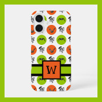 Motif de monogramme Halloween Chauves-souris, Arai