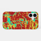 Coque iPhone 16 Motif de mur usé cool (Verso Horizontal)